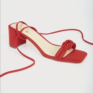 Terracotta Lace-Up High Heel Sandals